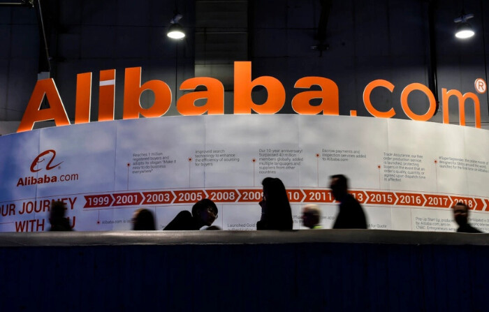 Un expositor de Alibaba.com en el Centro de Convenciones de Las Vegas el 8 de enero de 2019. (David Becker/Getty Images)
