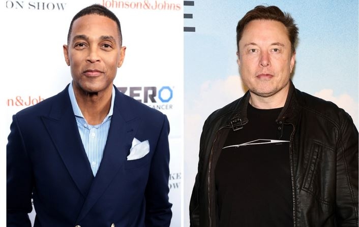 (Izquierda) Don Lemon asiste al 8º desfile anual de moda Blue Jacket en Nueva York el 1 de febrero de 2024. (Dimitrios Kambouris/Getty Images for Blue Jacket Fashion Show) (Derecha) Elon Musk asiste a la proyección de "A Brief History of The Future" en Nueva York el 2 de abril de 2024. (Arturo Holmes/Getty Images)