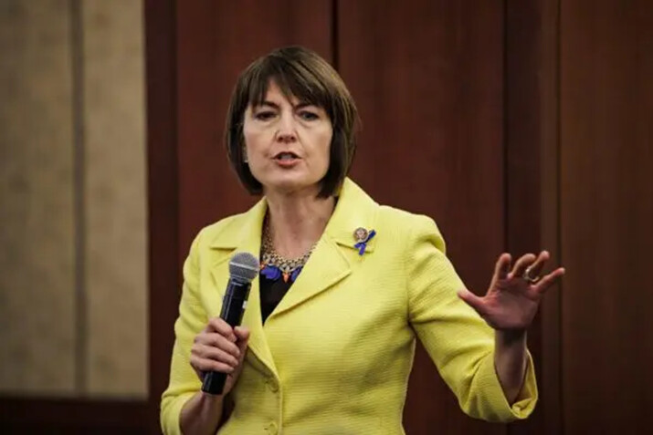 La representante Cathy McMorris Rodgers (R-Wash.) patrocinó uno de los cuatro proyectos de ley que piden el fin de las medidas de emergencia COVID-19. (Samuel Corum/Getty Images)