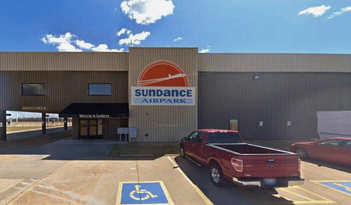 Aeropuerto de Sundance en Yukón, Oklahoma, en abril de 2022. (Google Maps/Captura de pantalla vía The Epoch Times)