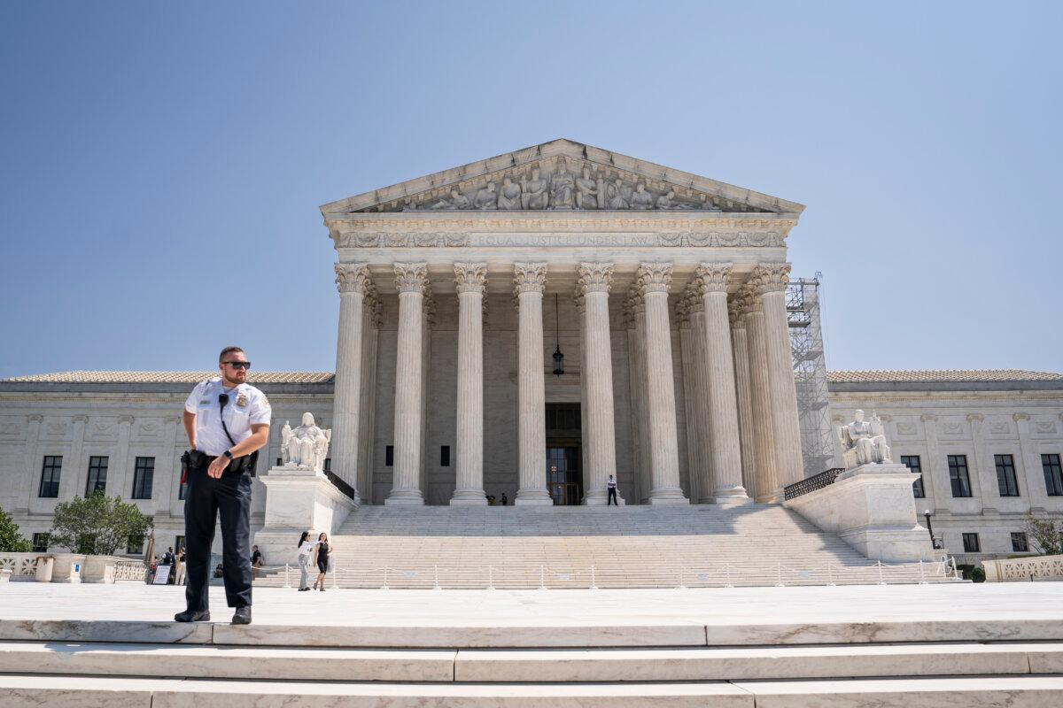 La Corte Suprema de EE.UU. en Washington el 29 de julio de 2024. (Madalina Vasiliu/The Epoch Times)