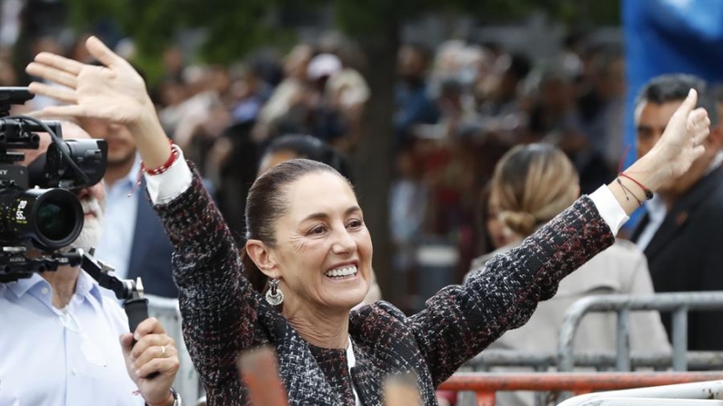 La presidenta electa de México, Claudia Sheinbaum, foto tomada en Ciudad de México (México). EFE/Mario Guzmán