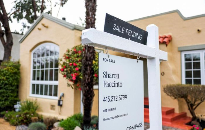 Una casa en venta en San Anselmo, California, el 22 de marzo de 2023. (Justin Sullivan/Getty Images)
