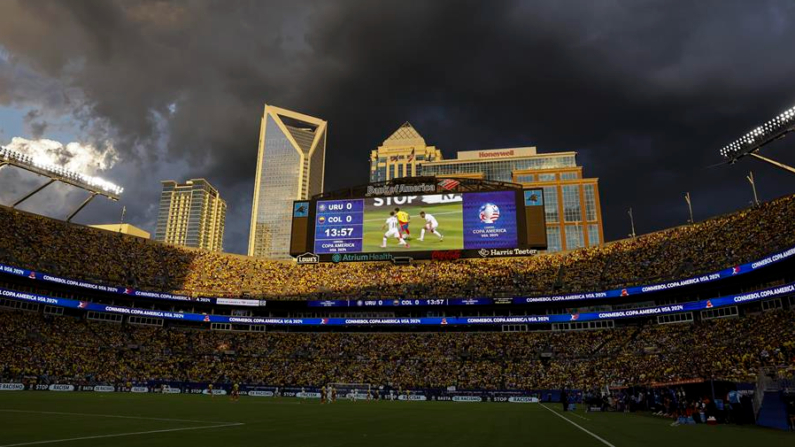 Fotografía de archivo, tomada el pasado 10 de julio de 2024, en la que se registró una vista general del interior del estadio Bank of América, durante un partido de la Copa América de fútbol entre Uruguay y Colombia, en Charlotte (Carolina del Norte, EE.UU.). EFE/Erik S. Lesser