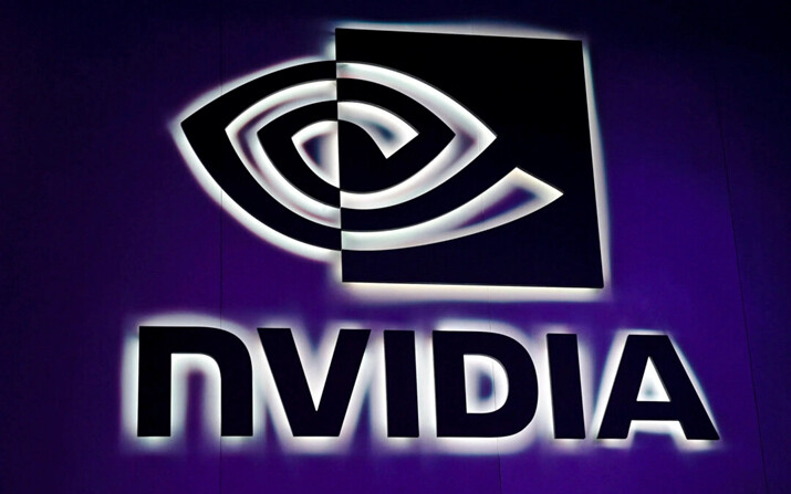 Un cartel iluminado en el stand de Nvidia en el Centro de Convenciones de Las Vegas, el 5 de enero de 2017. (David Becker/Getty Images)