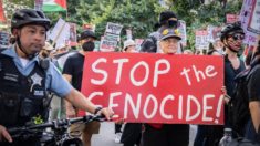 Protestas pro-palestinas durante el primer día de la Convención Nacional Demócrata