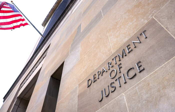 El Departamento de Justicia de EE.UU. en Washington el 20 de junio de 2023. (Kevin Dietsch/Getty Images). 
