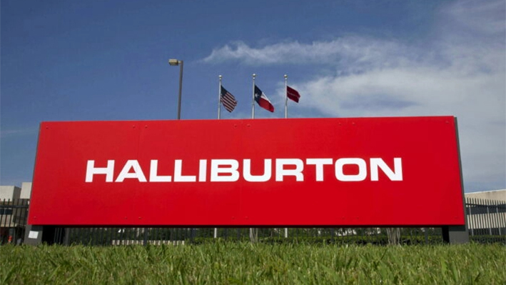 Logotipo de las oficinas corporativas de servicios petrolíferos de Halliburton en Houston el 6 de abril de 2012. Richard Carson/Reuters
