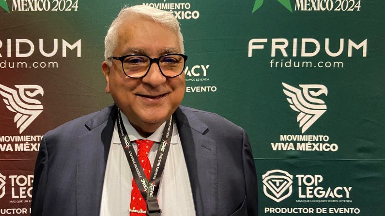 Jaime Florez vocero de la campaña Trump asiste a la CPAC México  el 24 de agosto de 2024 en la Ciudad de México. (Leonardo Dueñez/The Epoch Times en Español).