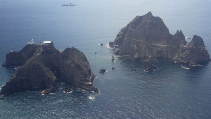 Vista aérea de las remotas islas del Mar de Japón (Mar del Este). (Dong-A Ilbo/AFP/GettyImages)