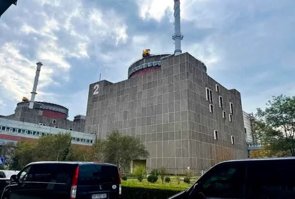 La central nuclear de Zaporiyia, a las afueras de Enerhodar, en la región de Zaporiyia, Ucrania, el 2 de septiembre de 2022. (Organismo Internacional de Energía Atómica/Handout via Reuters)