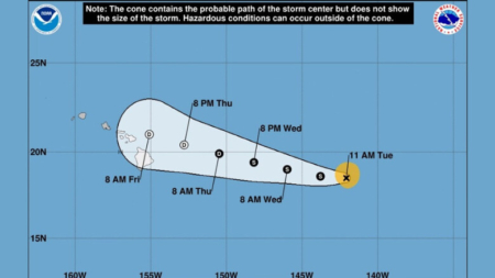 Tormenta tropical Gilma se debilita pero provocará fuertes lluvias en Hawái