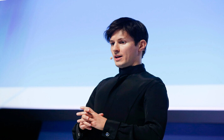 El fundador y director ejecutivo de Telegram, Pavel Durov, pronuncia un discurso en Barcelona, ​​España, el 23 de febrero de 2016. (Albert Gea/Reuters)