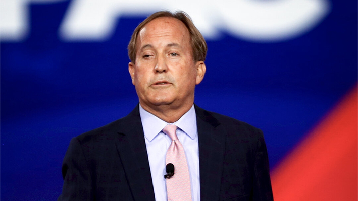 El fiscal general de Texas, Ken Paxton, habla en la Conferencia de Acción Política Conservadora en Dallas el 5 de agosto de 2022. (Bobby Sanchez/The Epoch Times)
