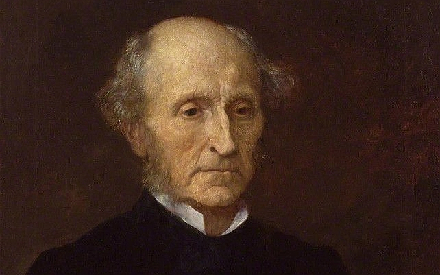 Réplica al óleo sobre lienzo de 1873 de un retrato de John Stuart Mill encargado a G.F. Watts por Sir Charles Dikes. (George Frederic Watts/National Portrait Gallery vía Wikimedia Commons/Dominio público)
