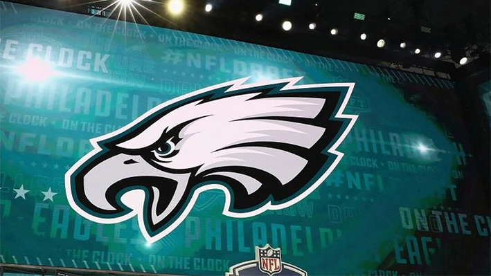 El logotipo de los Philadelphia Eagles en una foto de archivo. (Ronald Martinez/Getty Images)
