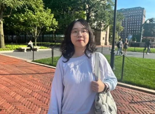 Siyun Qian, estudiante graduada de primer año en la Universidad de Columbia, el 3 de septiembre de 2024. (Juliette Fairley)