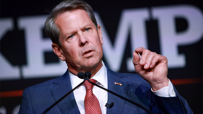 El gobernador de Georgia, Brian Kemp, en Atlanta el 24 de mayo de 2022. (Joe Raedle/Getty Images)
El gobernador de Georgia, Brian Kemp, en Atlanta el 24 de mayo de 2022. (Joe Raedle/Getty Images)
