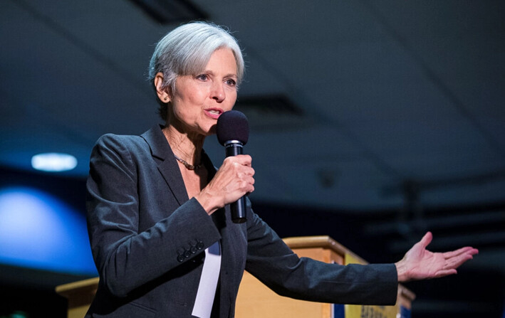 La candidata presidencial del Partido Verde, Jill Stein, pronuncia un discurso en la Universidad Wilkes, en Wilkes-Barre, Pensilvania, en esta foto de archivo. (Christopher Dolan/The Citizens' Voice vía AP)