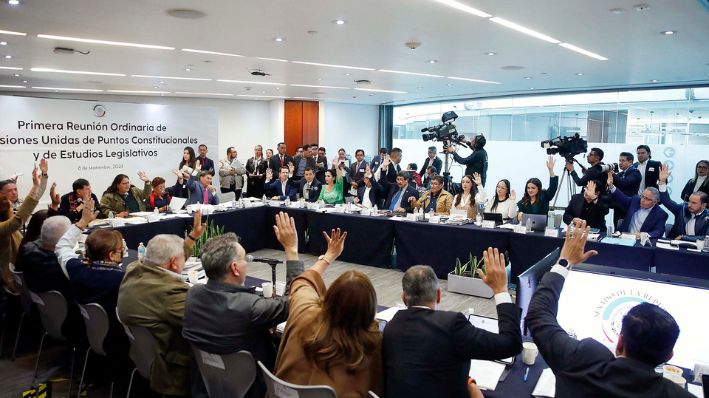 Fotografía de la Cámara de Senadores durante una sesión de trabajo en Ciudad de México, México, el 8 de septiembre de 2024. (EFE/Cámara de Senadores)