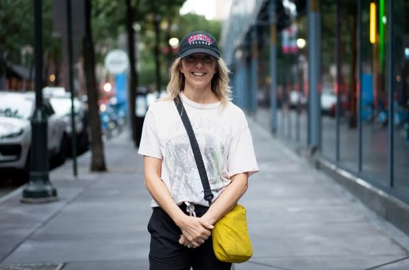 Cyndi McGuinn, empleada de Whole Foods, en Filadelfia el 7 de septiembre. (Madalina Vasiliu/The Epoch Times)