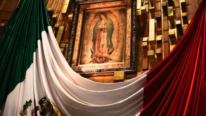 Cuadro de la virgen María  en la Basílica de Guadalupe, Ciudad de México. (Esparta Palma / CC BY 2.0 / Flickr)