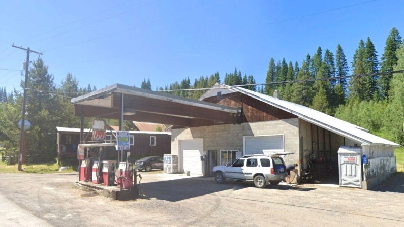 La estación de distribución de Atkinson en Cardiff, Idaho, en junio de 2024. (Google Street View/Captura de pantalla a través de The Epoch Times).