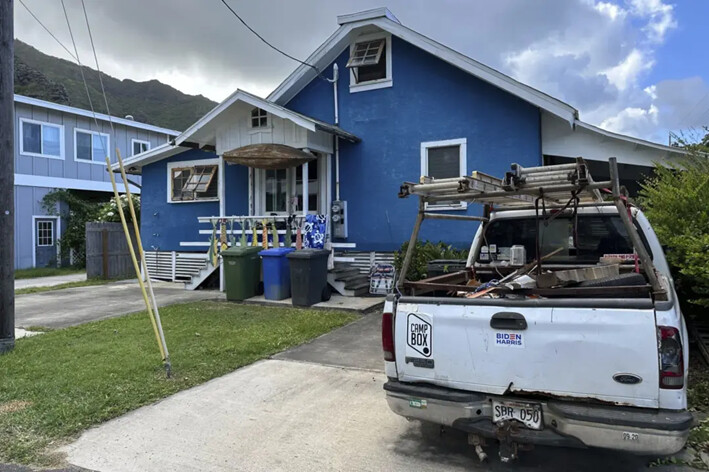 La casa de Ryan Routh en Kawa, Hawái, el 15 de septiembre de 2024. Routh está bajo custodia policial en relación con el presunto segundo intento de asesinato al candidato presidencial republicano y expresidente Donald Trump el domingo en West Palm Beach, Florida (Audrey McAvoy/AP Photo)