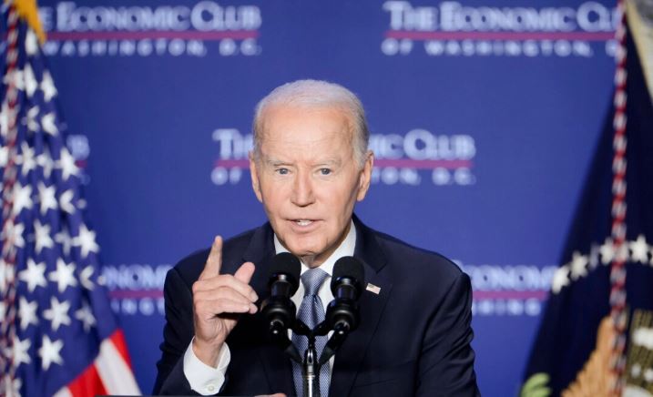 El presidente Joe Biden habla en el Club Económico de Washington, D.C. el 19 de septiembre de 2024. (Win McNamee/Getty Images)