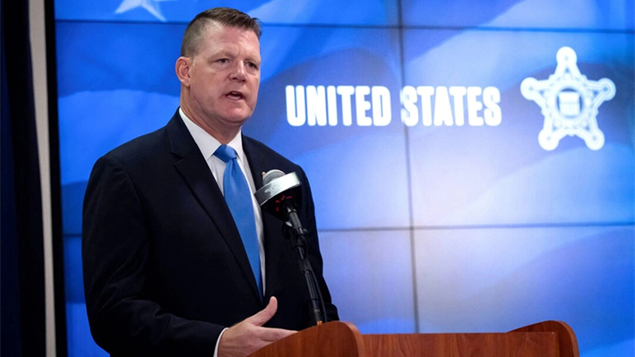 El director interino del Servicio Secreto, Ronald Rowe, habla durante una rueda de prensa en Washington el 20 de septiembre de 2024. (Ben Curtis/Pool/AFP vía Getty Images)