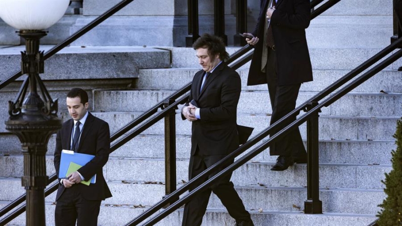 Fotografía de archivo del presidente de Argentina, Javier Milei, en Washington, DC, EE.UU. EFE/Jim Lo Scalzo