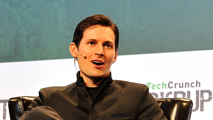 Pavel Durov, director ejecutivo y cofundador de Telegram, habla en el escenario durante el primer día de TechCrunch Disrupt SF 2015 en Pier 70 en San Francisco el 21 de septiembre de 2015. (Steve Jennings/Getty Images para TechCrunch)