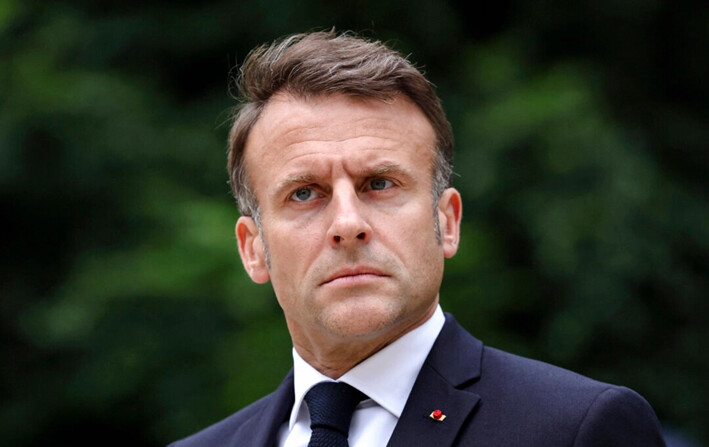 El presidente francés Emmanuel Macron, en París, el 2 de julio de 2024. (Aurelien Morissard/AFP)