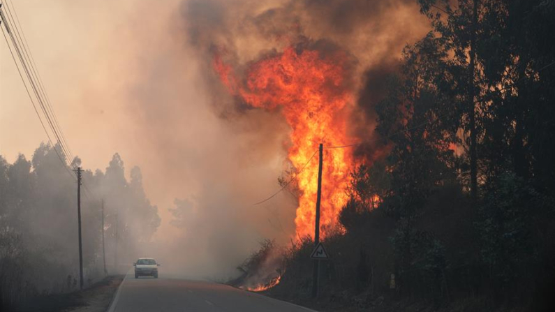 Fotografía de archivo de uno de los incendios declarado la semana pasada en Portugal. EFE/Carlos García