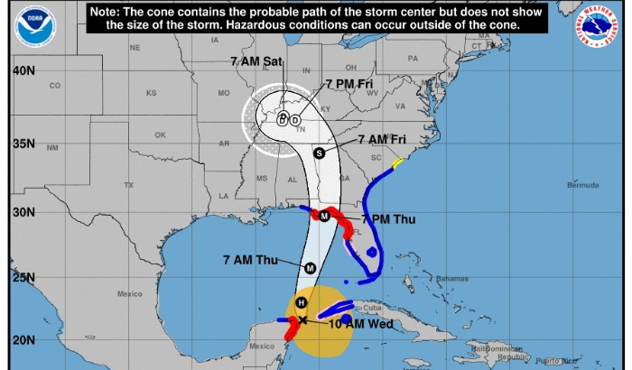 El huracán Helene próximo a golpear Florida