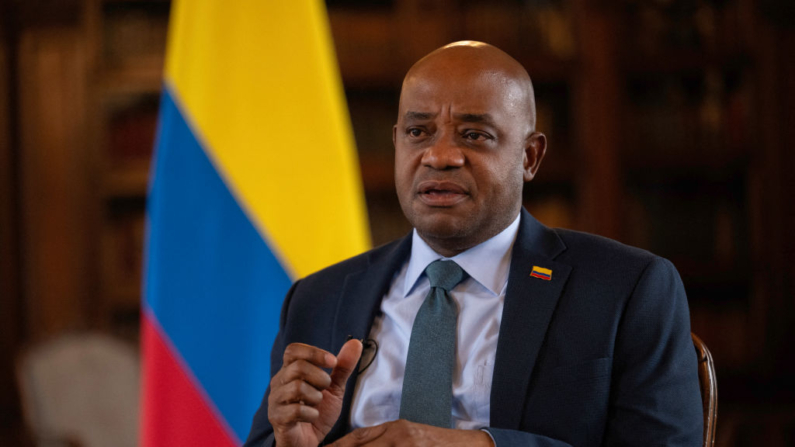 El canciller colombiano Luis Gilberto Murillo en el Palacio de San Carlos en Bogotá, Colombia, el 25 de mayo de 2024. (Luis Acosta/AFP vía Getty Images)