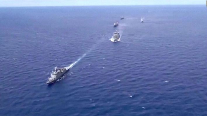 Aliados de Estados Unidos realizan ejercicios marítimos conjuntos en el Mar de China Meridional