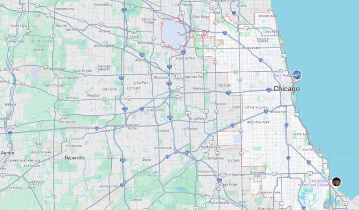 Un joven de 15 años fue arrestado en Iowa y acusado de asesinato por la muerte a tiros de cartero en Chicago durante el verano, dijo la policía el martes. (Captura de pantalla vía Google Map)