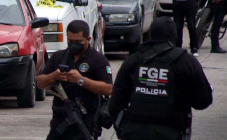 Miembros de la Policía mexicana en Chilpancingo, estado de Guerrero, México, el 22 de agosto de 2022. (Jesus Guerrero/AFP via Getty Images)