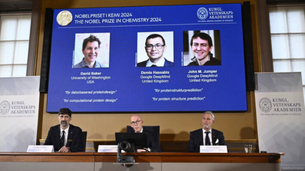 David Baker, Demis Hassabis y John Jumper reciben el Nobel de Química por su trabajo sobre proteínas