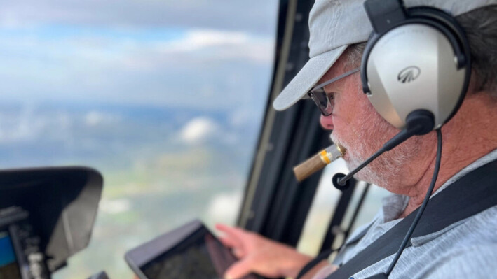 Gary Heavin dona su tiempo y esfuerzo a las operaciones de rescate en el oeste de Carolina del Norte después del huracán Helene. (Cortesía de Gary Heavin)