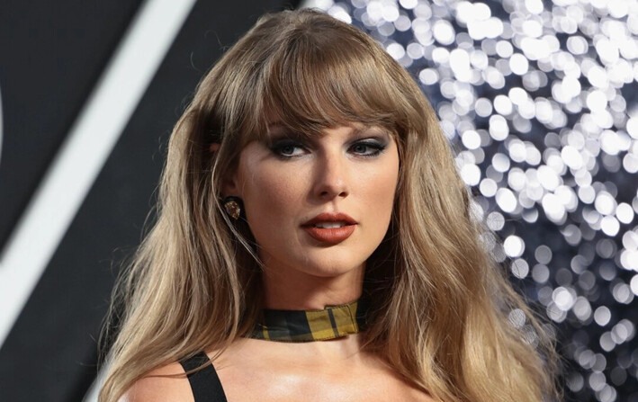 Taylor Swift asiste a los MTV Video Music Awards 2024 en el UBS Arena en Elmont, Nueva York, el 11 de septiembre de 2024. (Dimitrios Kambouris/Getty Images)