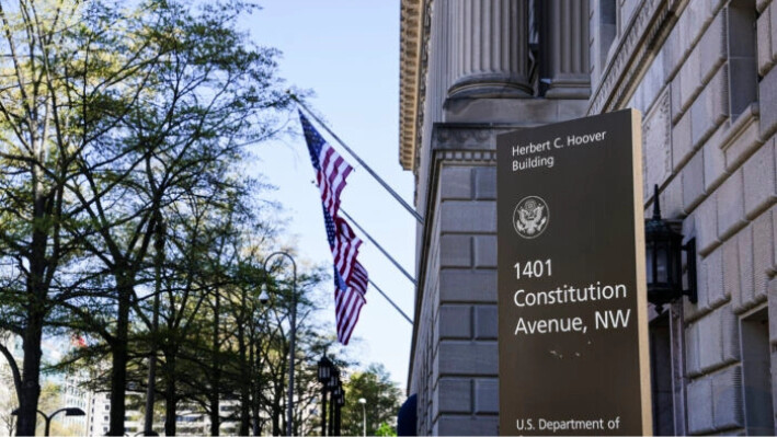 Edificio del Departamento de Comercio en Washington el 10 de abril de 2023. (Madalina Vasiliu/The Epoch Times)