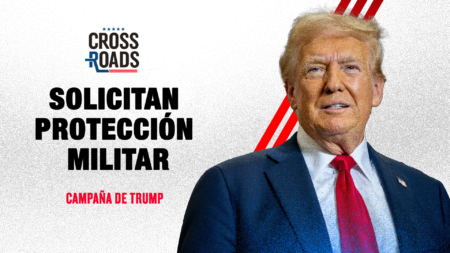 La campaña de Trump quiere protección militar; Hombre armado arrestado en mitin.