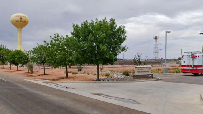 Aeropuerto Internacional de Las Cruces, Nuevo México, en junio de 2021. (Google Maps/Captura de pantalla vía The Epoch Times).