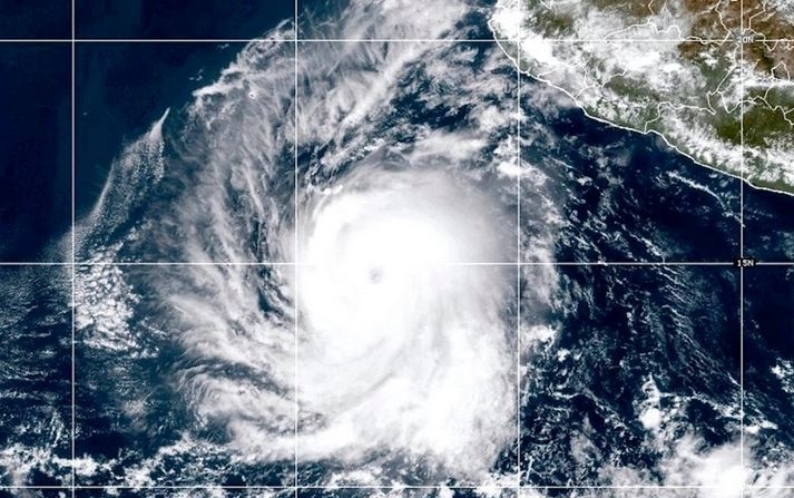 El huracán Kristy el 22 de octubre de 2024. (NOAA vía AP)