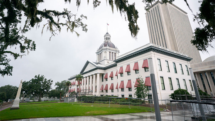 El edificio del capitolio del estado de Florida la mañana del 26 de septiembre de 2024 en Tallahassee, Florida. (Sean Rayford/Getty Images)