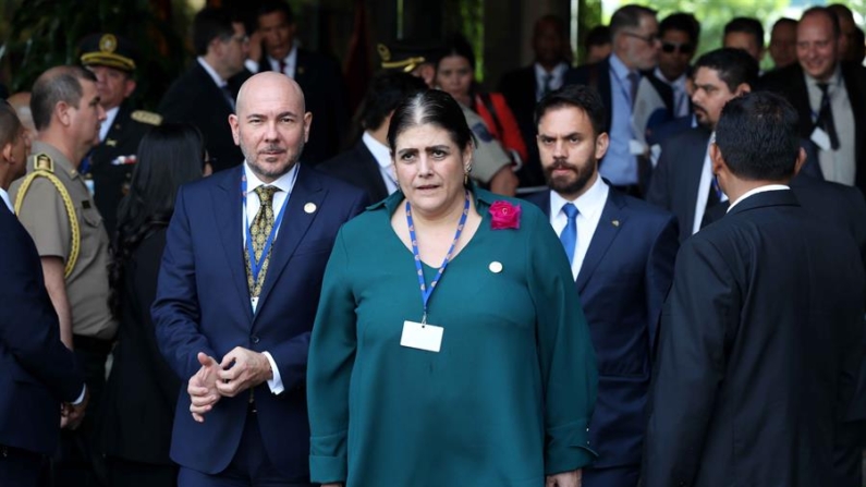 Fotografía de archivo en donde se ve a la ministra del Interior de Ecuador, Mónica Palencia. EFE/ Paolo Aguilar