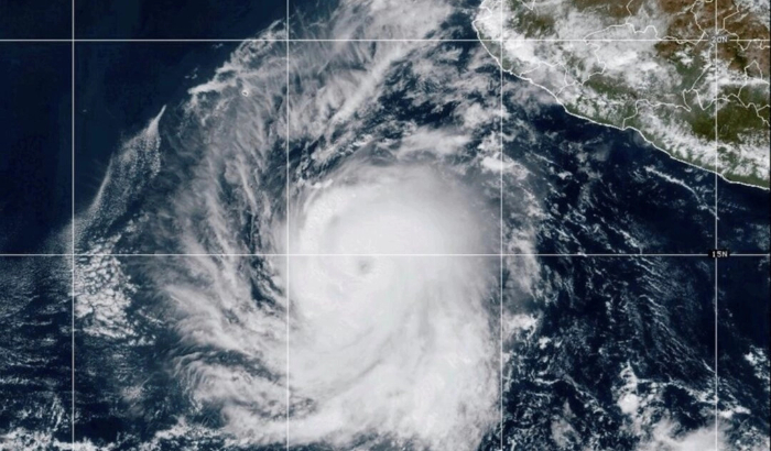 El huracán Kristy aparece en esta imagen de satélite el 22 de octubre de 2024. (NOAA vía AP)