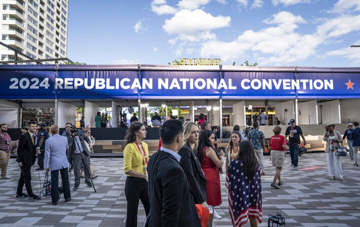 El recinto de la Convención Nacional Republicana (RNC) en Milwaukee, Wisconsin, el 17 de julio de 2024. (Madalina Vasiliu/The Epoch Times)